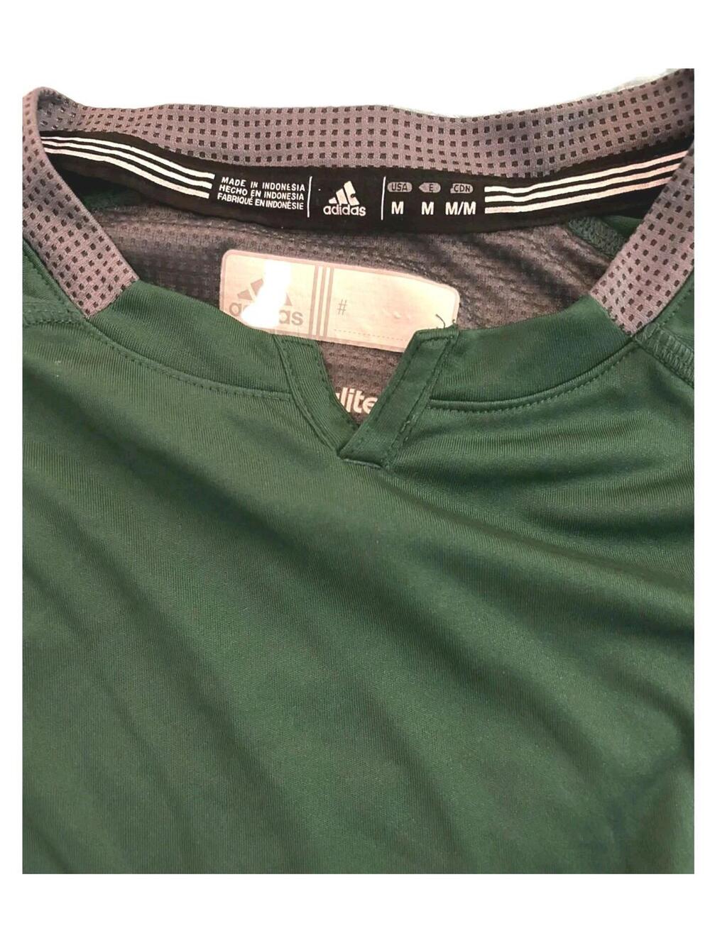 Adidas Fielder's Choice Baseball 3/4 Sleeve Raglan Mens Shirt Green Size M - Picture 3 of 3